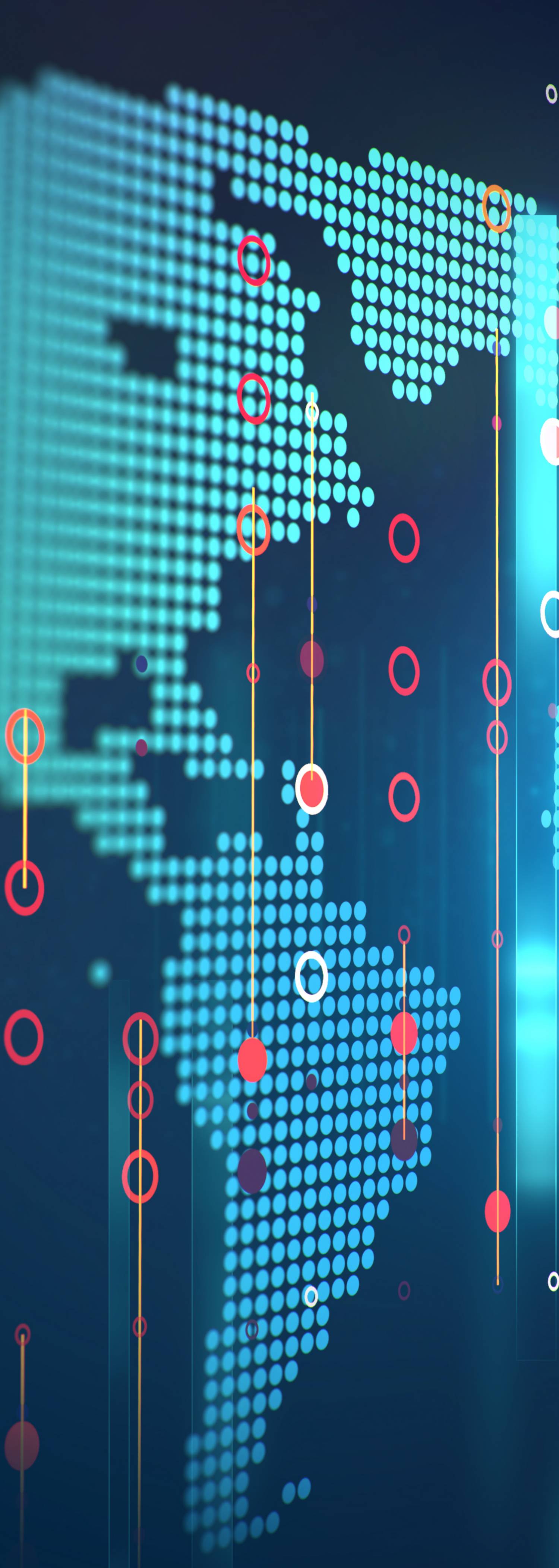IT security futuristic world map
