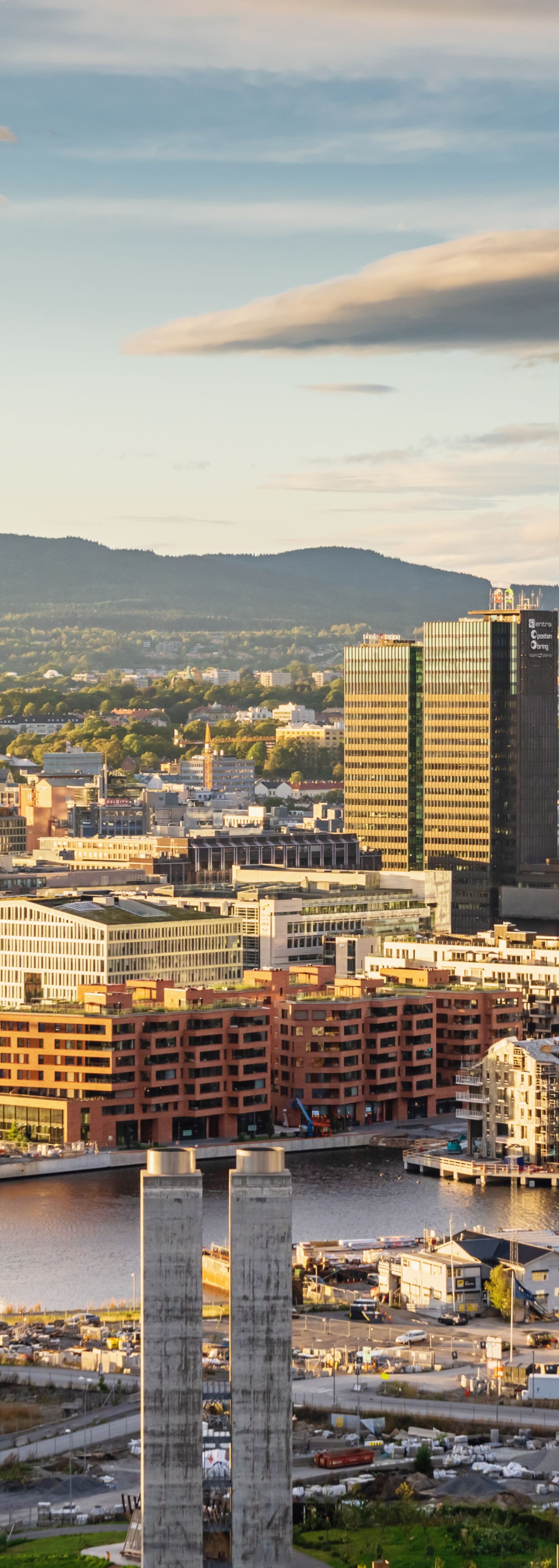 View of Oslo looking towards Bjørvika