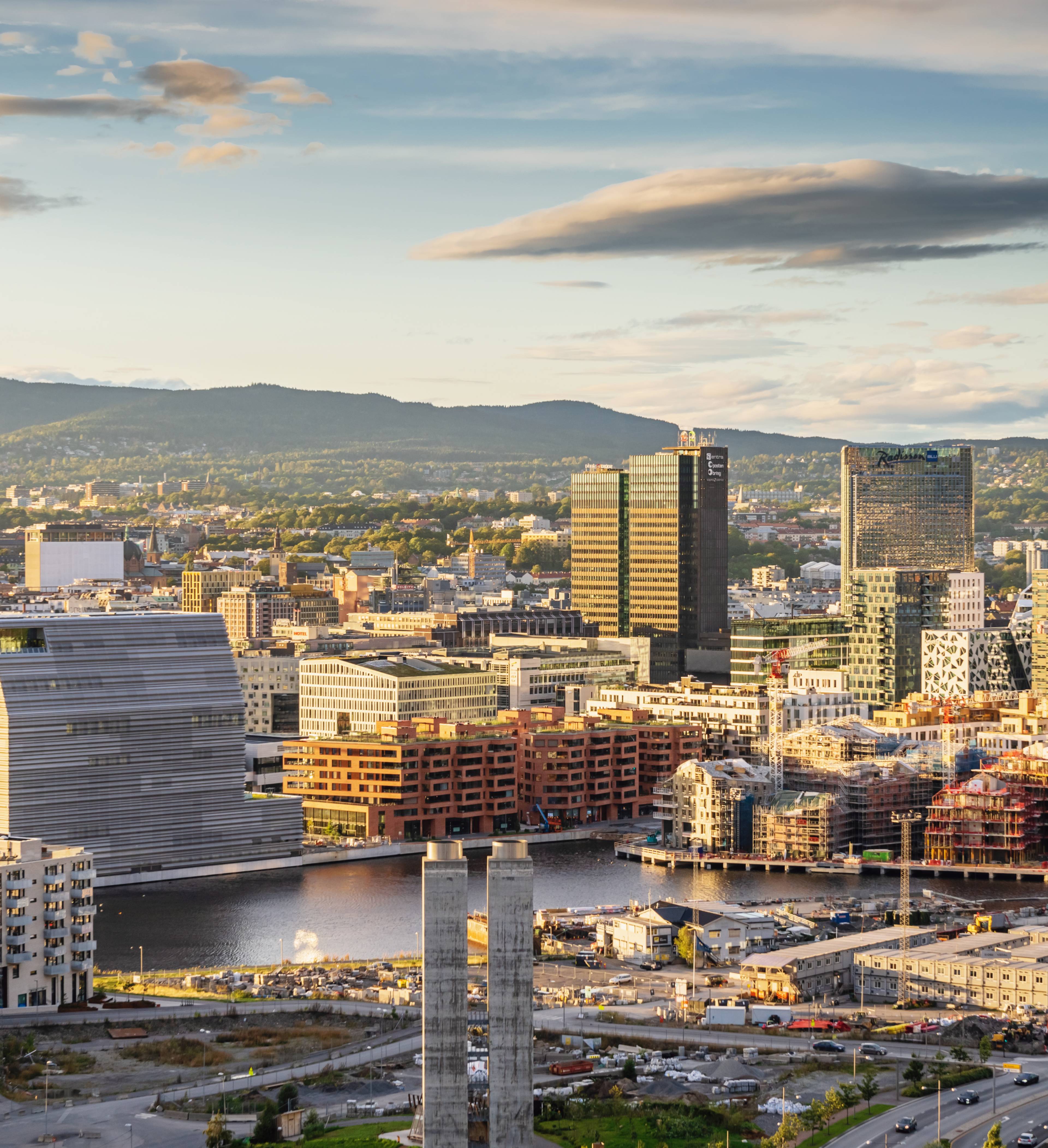 Oslo, utsiktsbilde mot Bjørvika