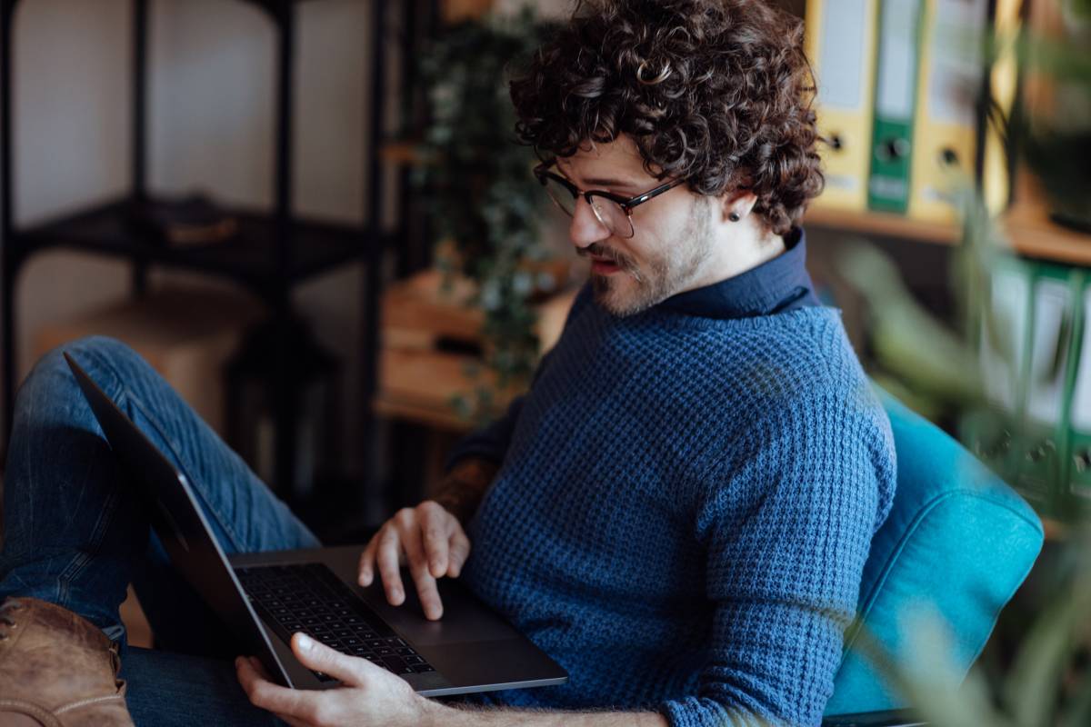 Man with laptop