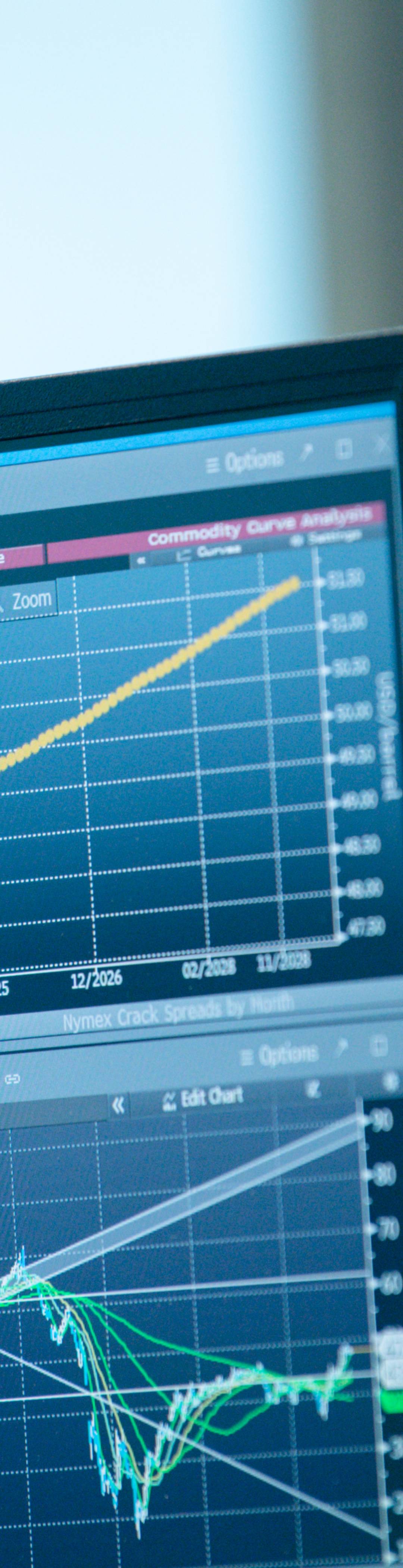 graphs pointing up and down