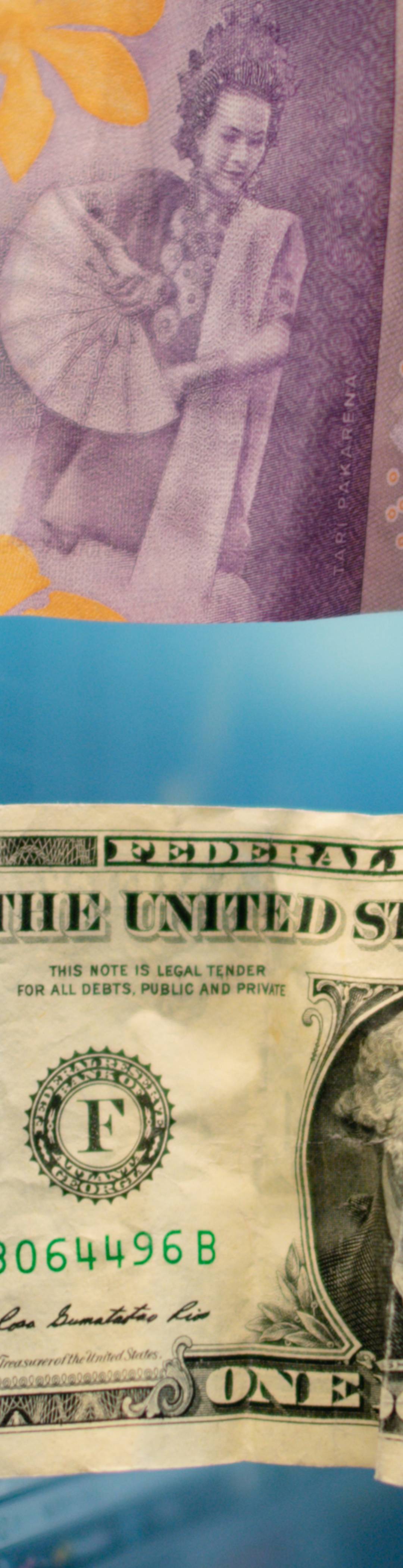 Valuta sedler skjerm