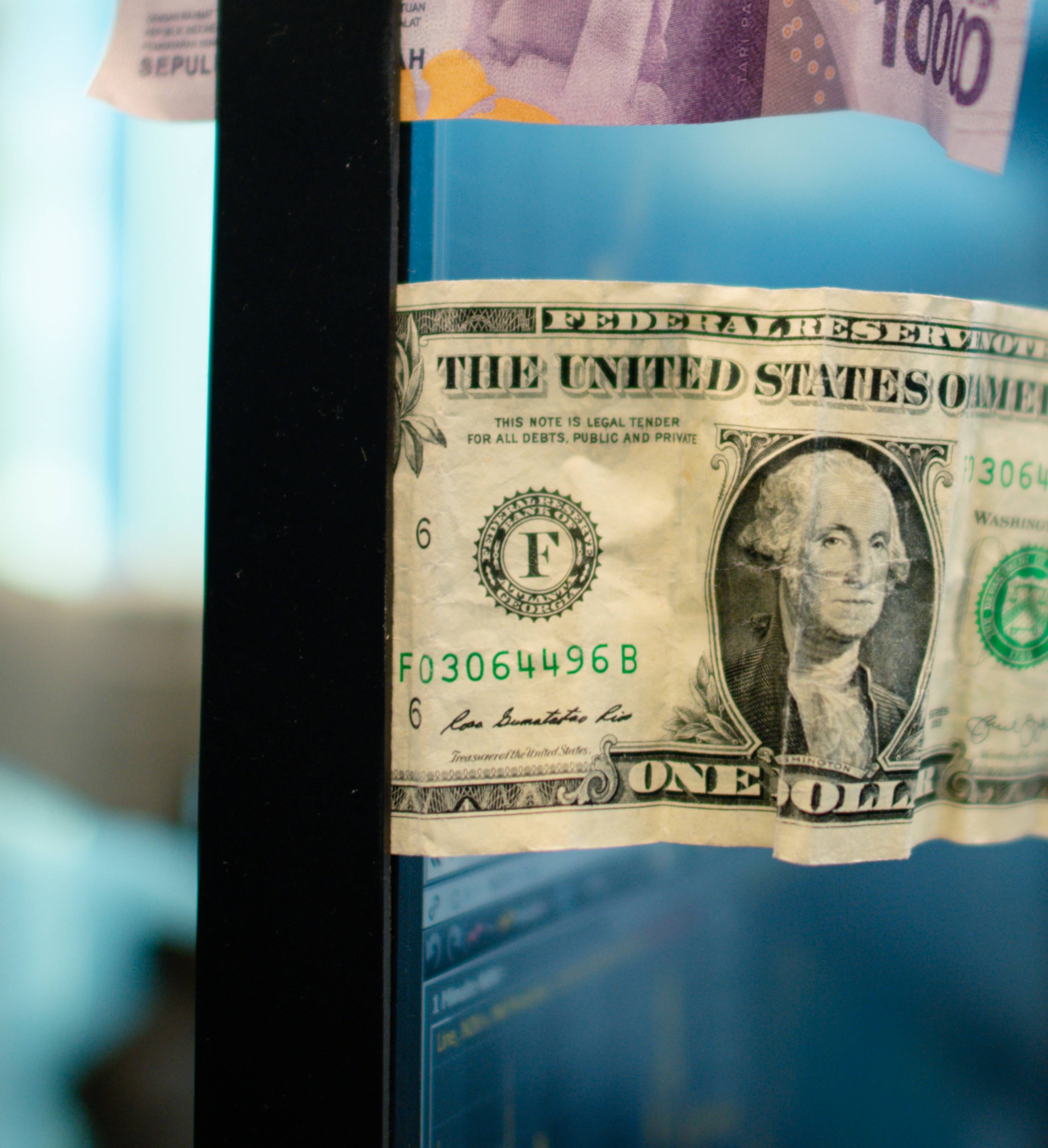 Valuta sedler skjerm