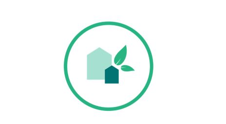 Illustrasjon av grønn eiendom logo DNB