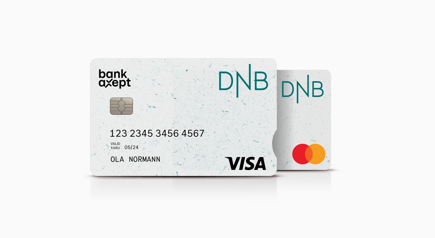 Resirkulert bankkort Visa og Mastercard