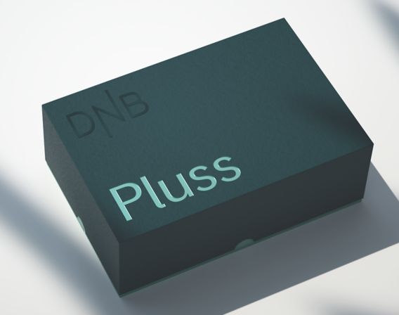 Illustration of box that says DNB Pluss 