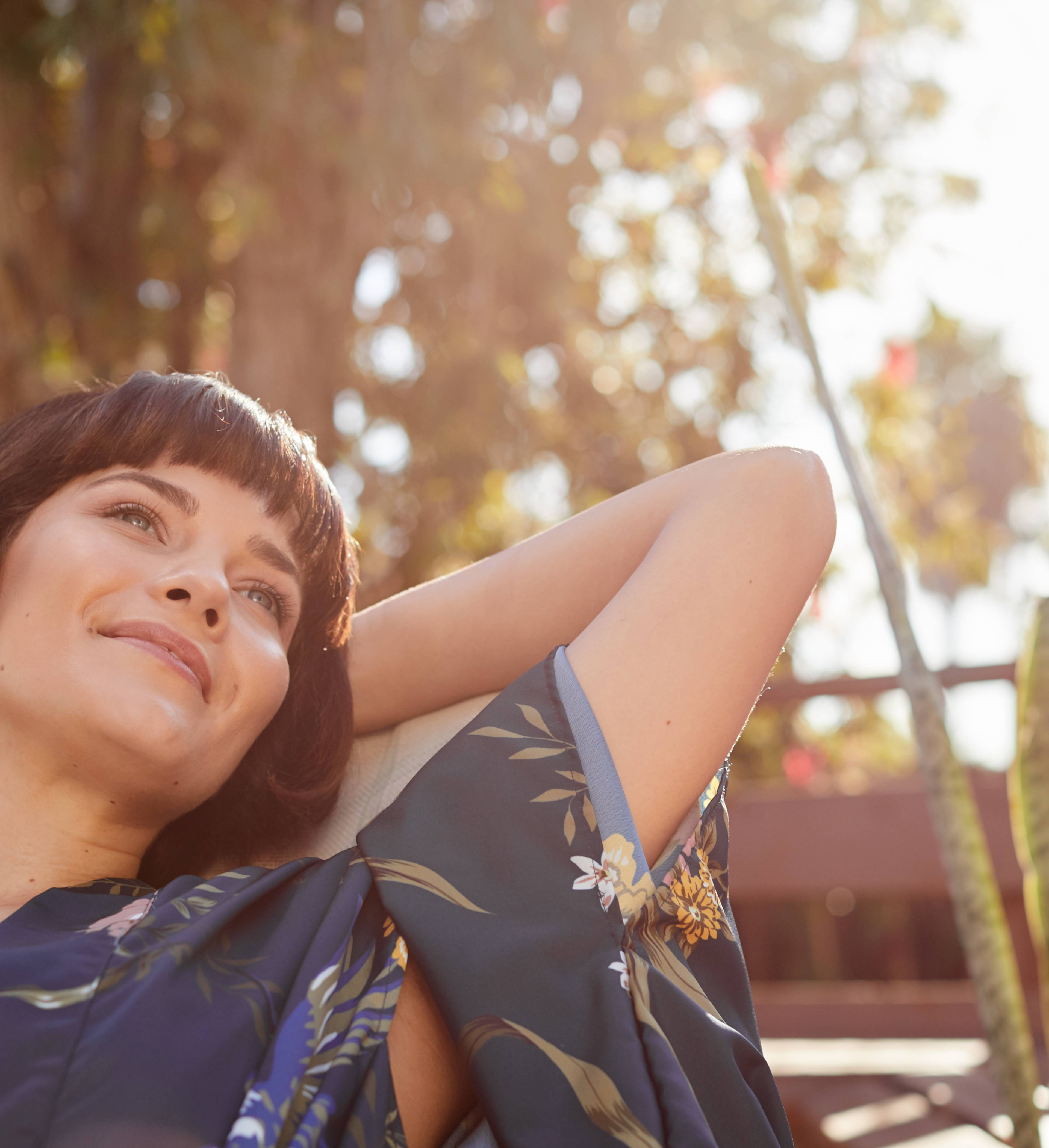 Woman enjoying the sun