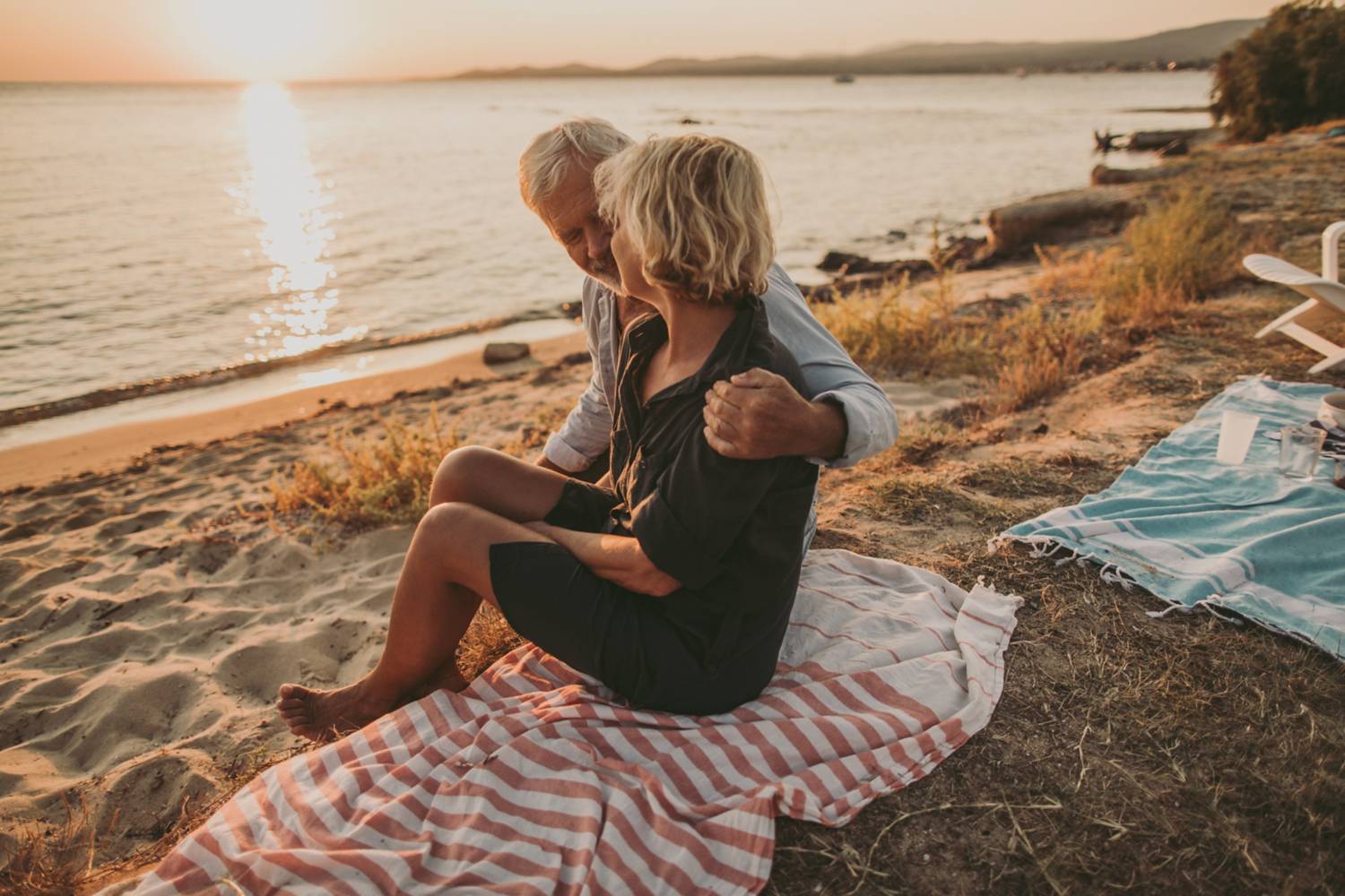 Adult couple on the beach
