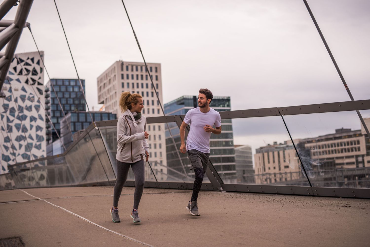 Couple running together