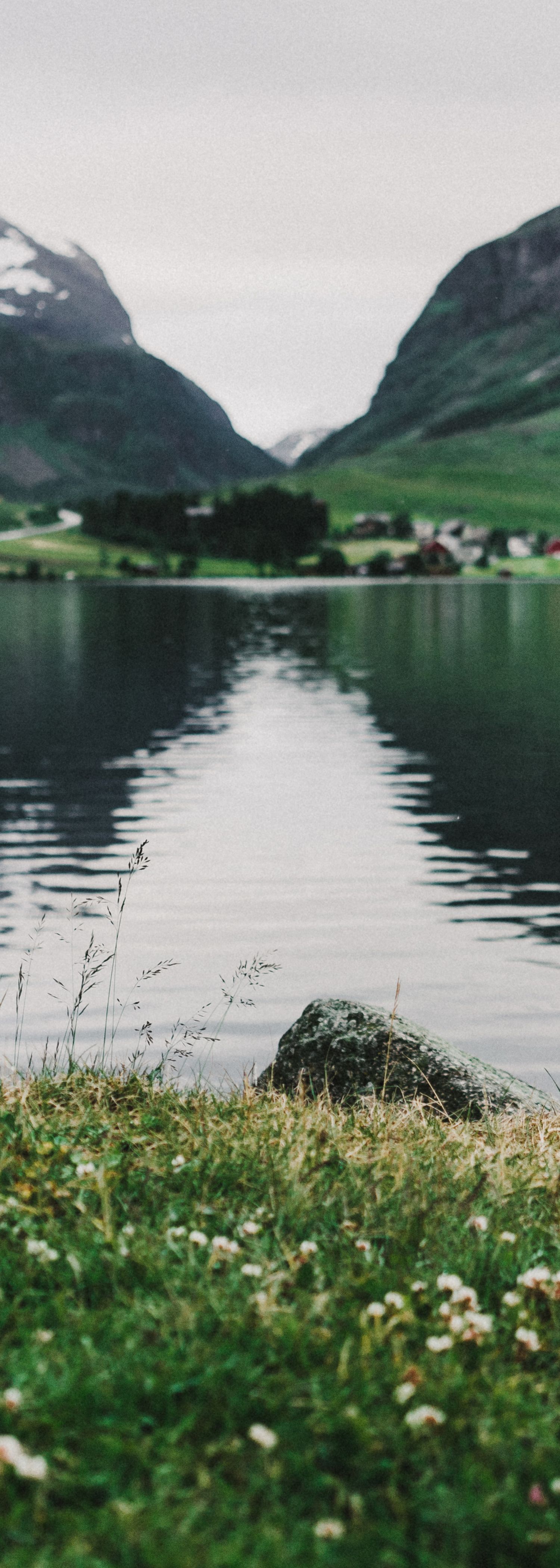 Woman sitting on a rock