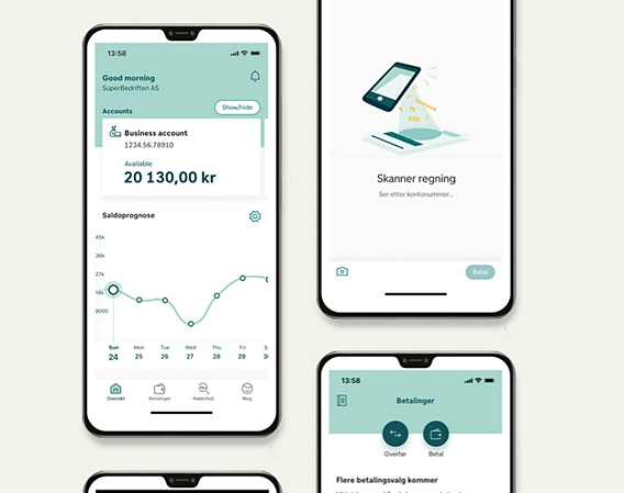 corporate mobile banking service screenshots