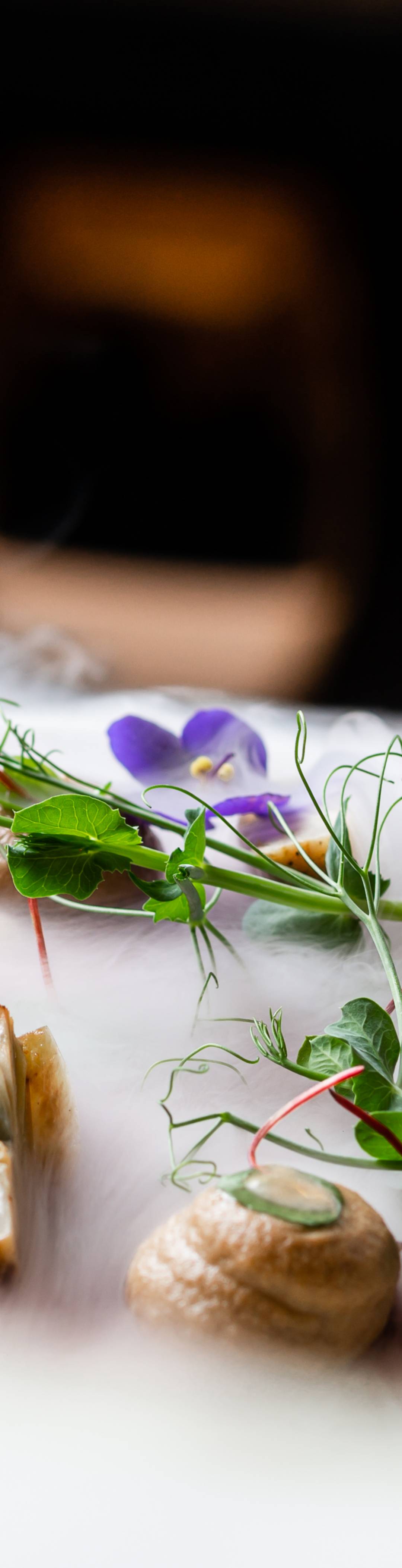 Tallerken på fin restaurant