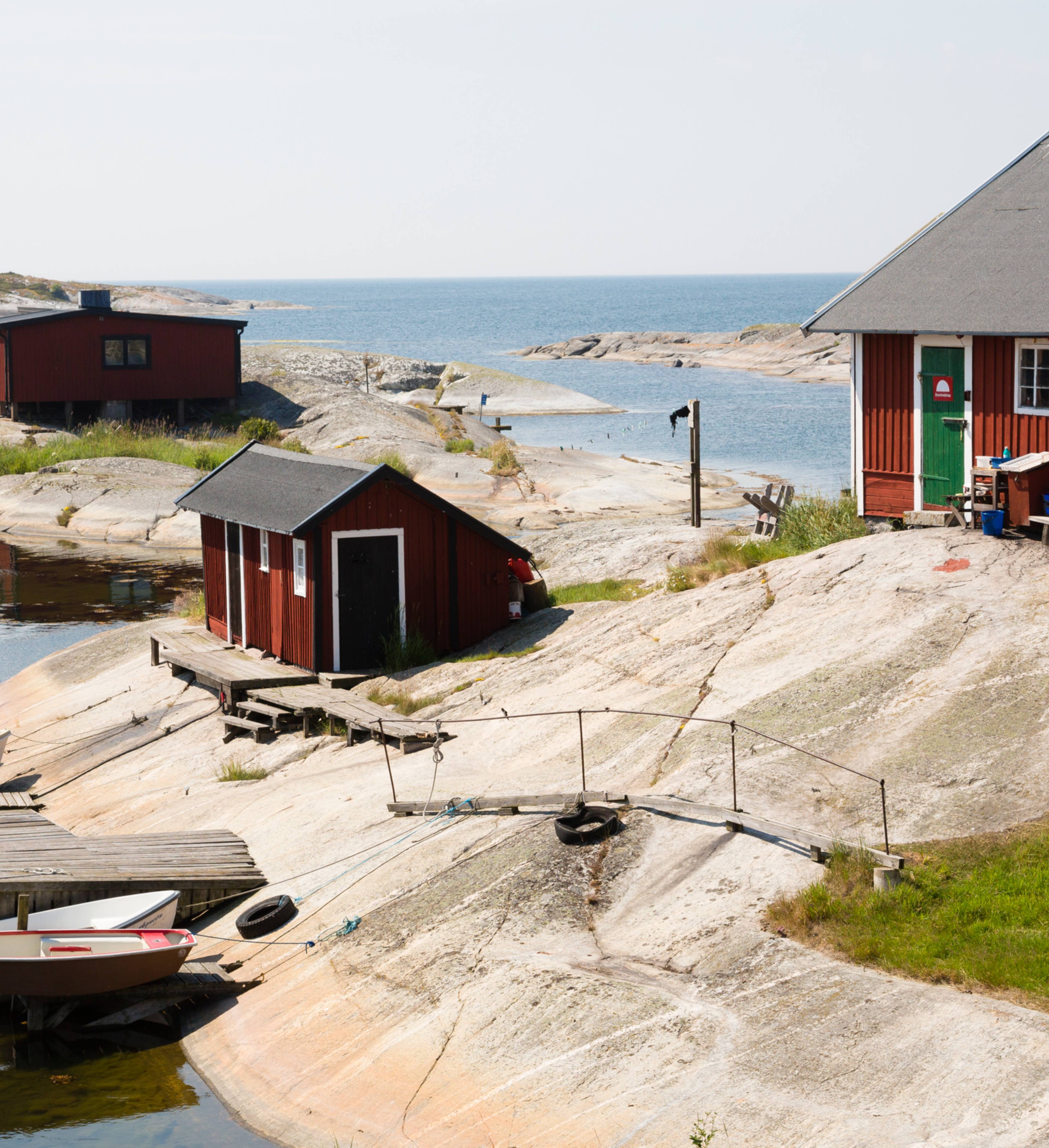 Små hus ved havet