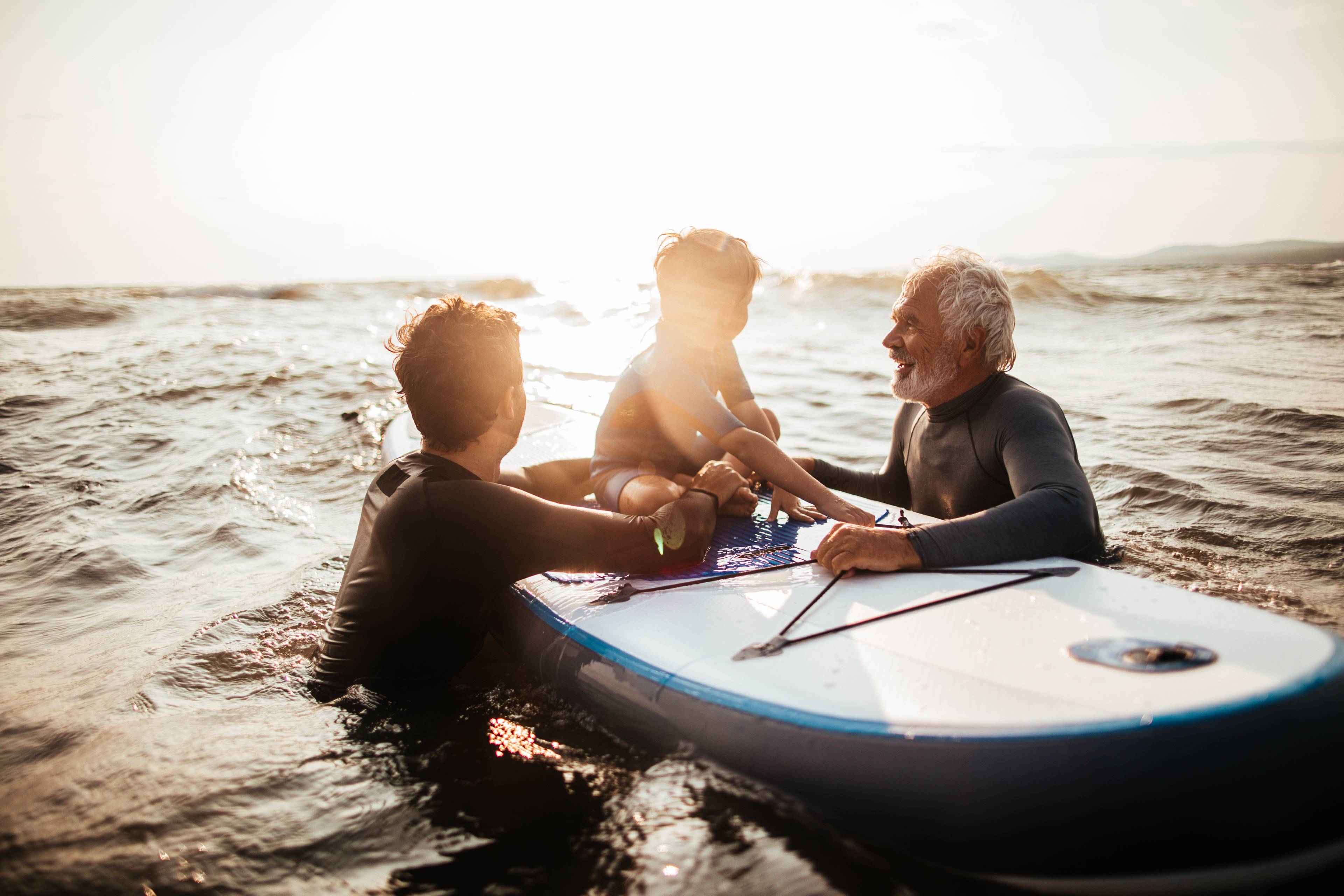 Tre generasjoner surfere