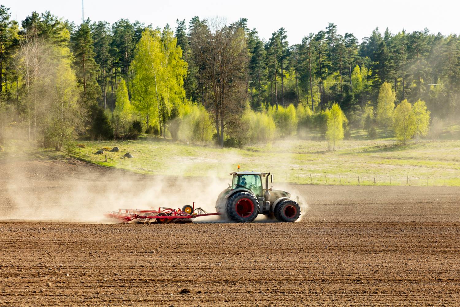 Tractor on field