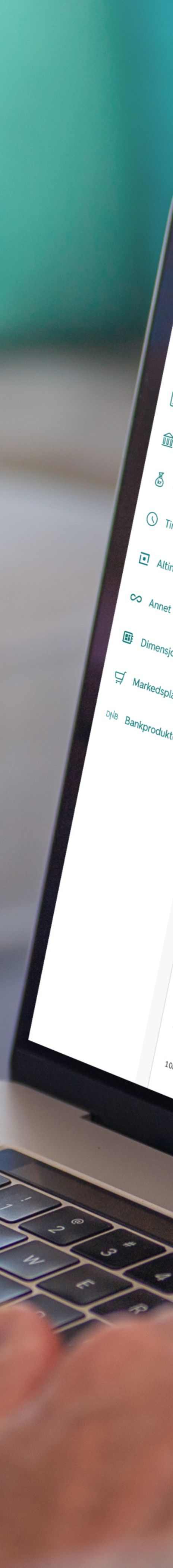 Illustrasjon av DNB Regnskap på Laptop