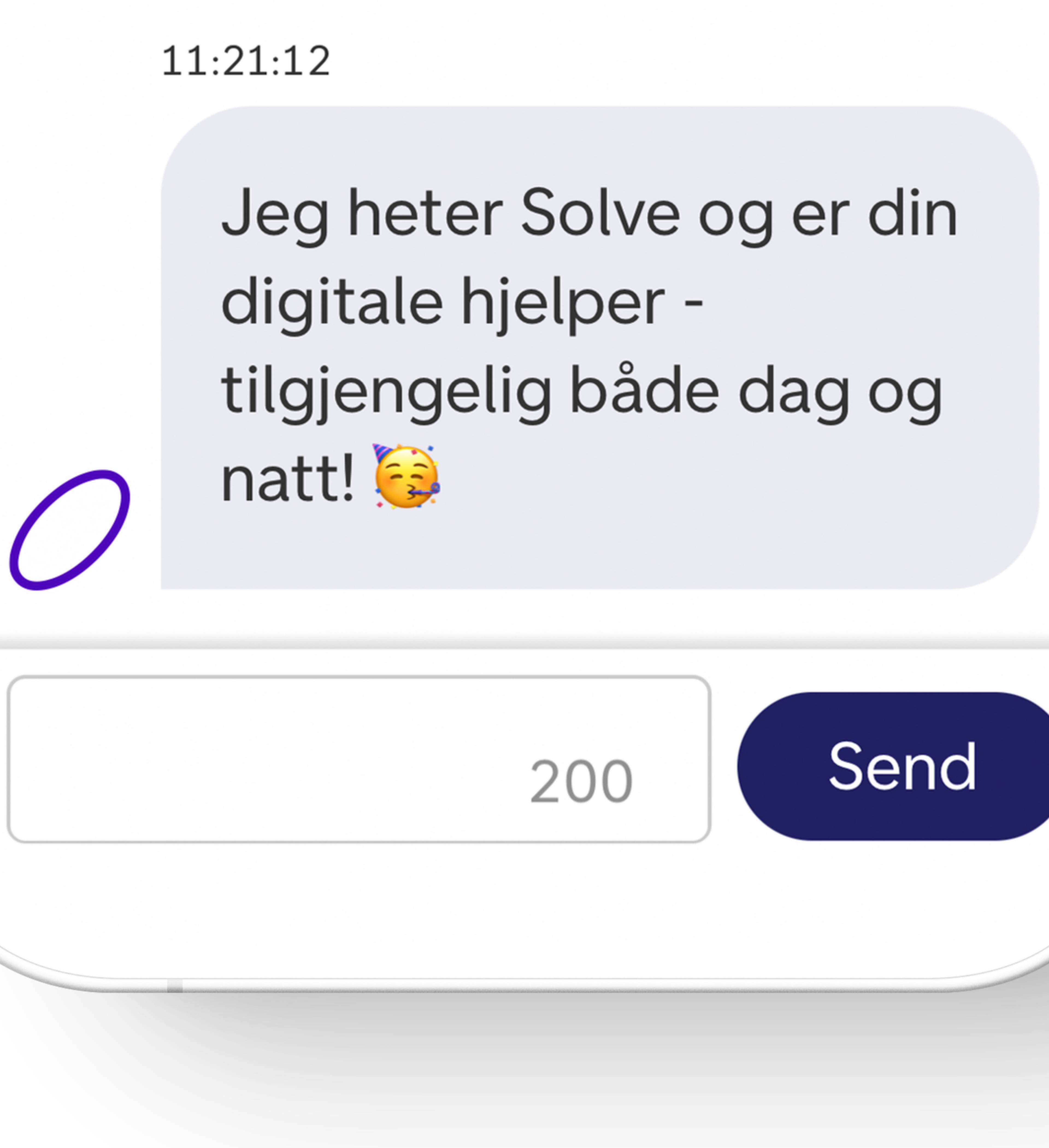 Solve chat utsnitt