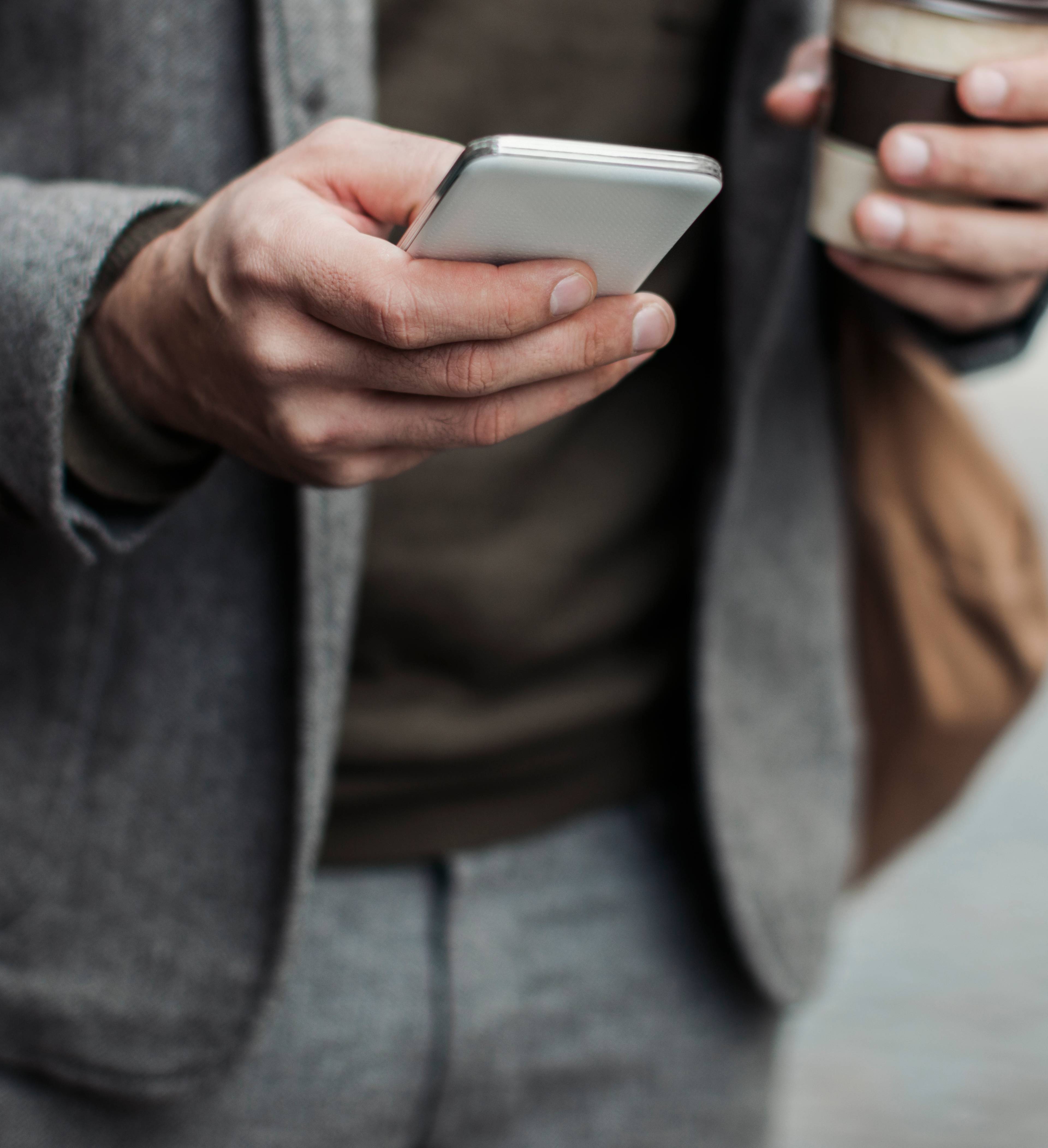 Businessman using mobile phone