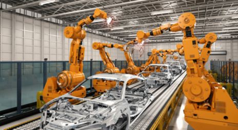 Robotar i fabrik